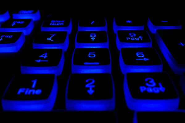 Işık düğmeleri ile klavye — Stok fotoğraf