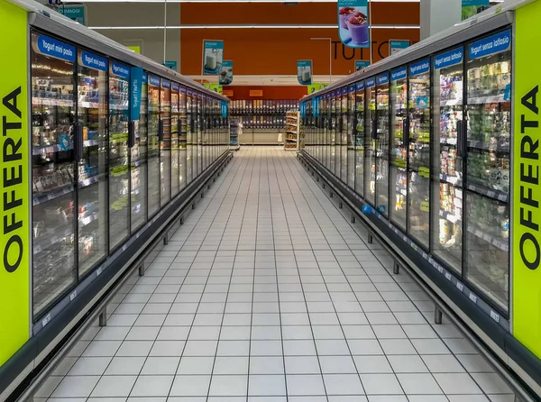 Congelador do supermercado — Fotografia de Stock