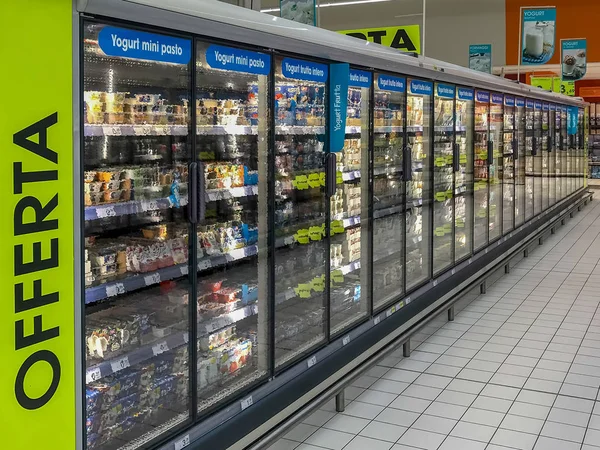 Congelador do supermercado — Fotografia de Stock