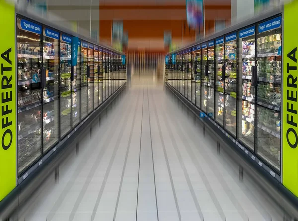 Supermarket freezer Royalty Free Stock Photos