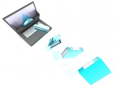 Arşiv .3d Render illüstrasyon.
