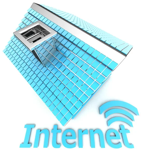 Casa Internet Internet Cada Casa — Foto de Stock