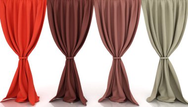 curtains.3D. 3d çizim.