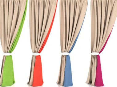 perdeler... 3D Render.curtains... 3D render.