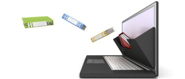 Arşiv .3d Render illüstrasyon.