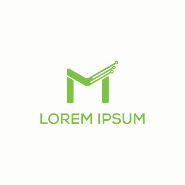 M Teknoloji logosu herhangi bir iş amacı için tasarlandı