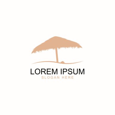 saman şemsiyesi logo tasarım şablonu herhangi bir amaç için
