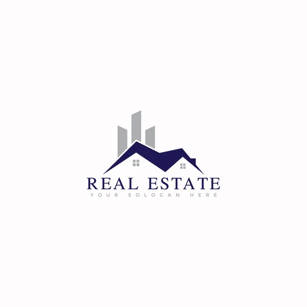 Real Estate Logo Design Sjabloon Voor Elk Doel — Stockvector