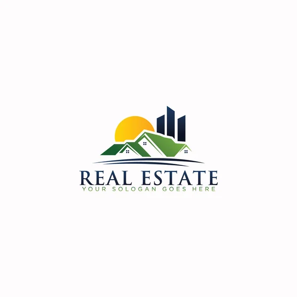 Real Estate Logo Design Template Use Any Purpose — Stock Vector