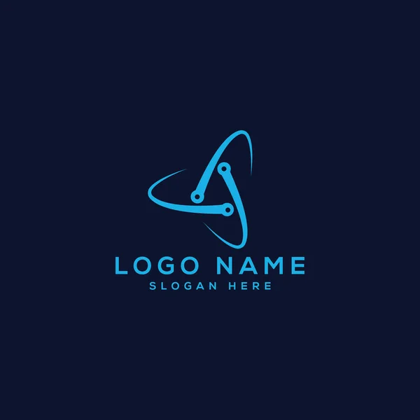 Plantilla Diseño Logotipo Tecnología Para Usar Cualquier Propósito — Vector de stock