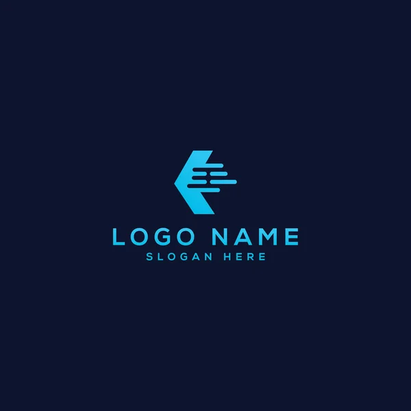 Latter Technology Logo Design Use Any Purpose — стоковый вектор