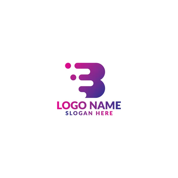 Buchstabe Logo Letter Design Vektor Mit Punkten — Stockvektor