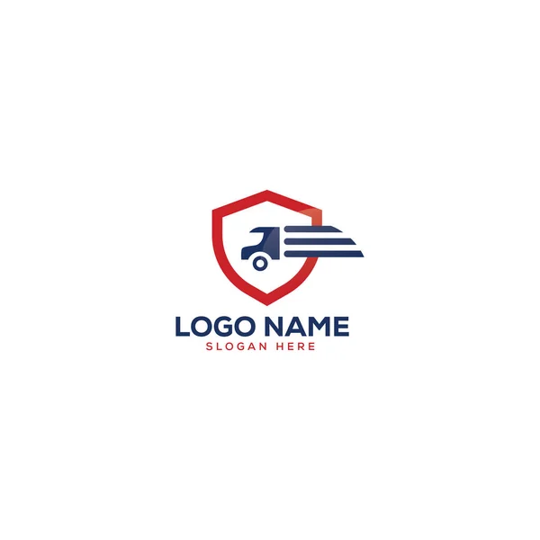 Transport Schild Fahrzeuge Logo Design Vorlage Voller Vektor Logo Design — Stockvektor