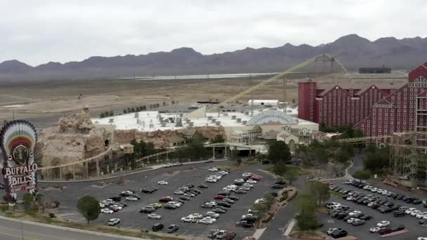 Buffalo Bills Resort en Casino in Las Vegas, vanuit de lucht bekeken — Stockvideo