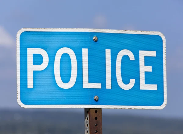 Znak policji — Zdjęcie stockowe