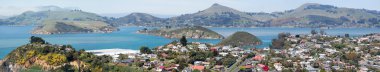 Dunedin Suburb Panorama clipart