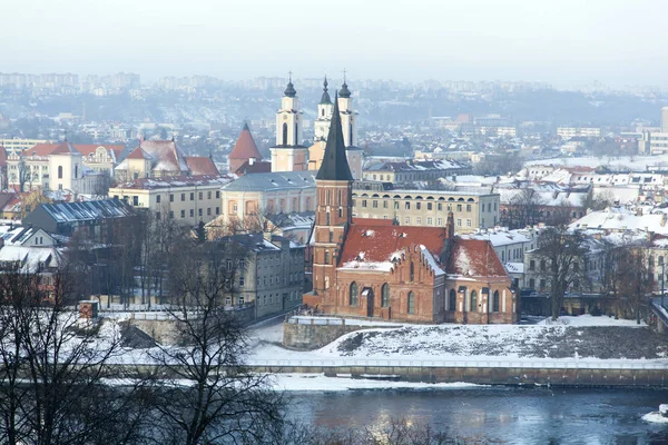 Kaunas City på vintern — Stockfoto