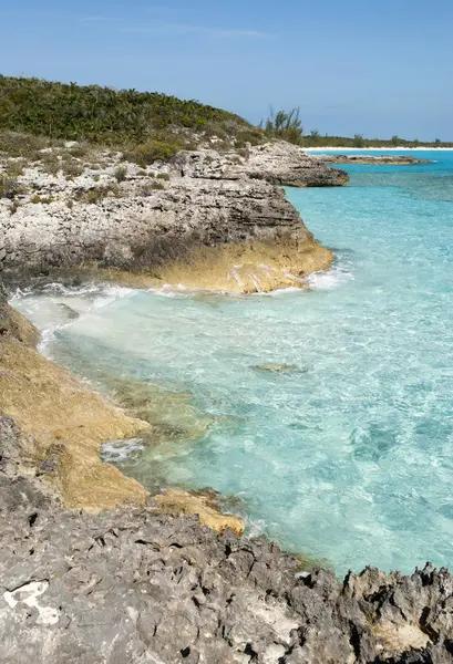Línea costera rocosa del Caribe — Foto de Stock