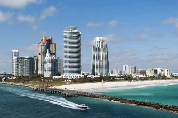 Miami παραλία ορίζοντα — Φωτογραφία Αρχείου