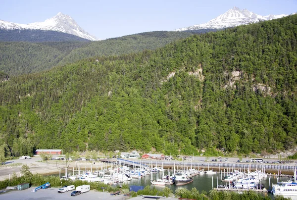 Skagway stad Marina — Stockfoto