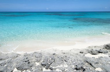 Karayip kayalık plaj