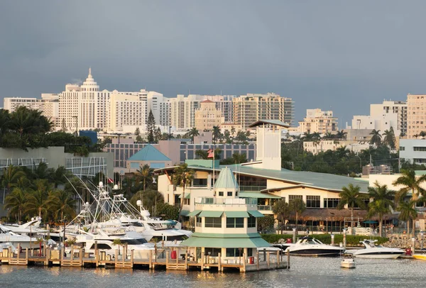 Miami Marina Al anochecer — Foto de Stock