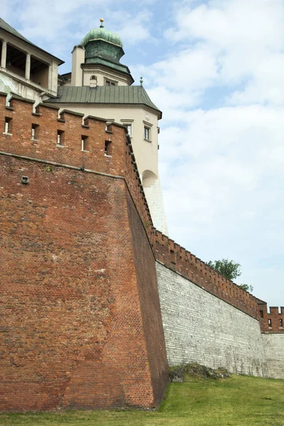 Wawel Castelo parede — Fotografia de Stock