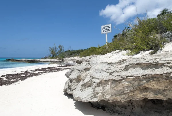 Znak ostrzegawczy wyspa Karaibów — Zdjęcie stockowe