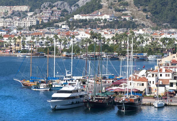 Turkey's Marmaris Resort Town Yachts — Stock Photo, Image