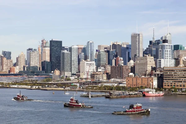 Rebocadores do Rio Hudson de Manhattan — Fotografia de Stock