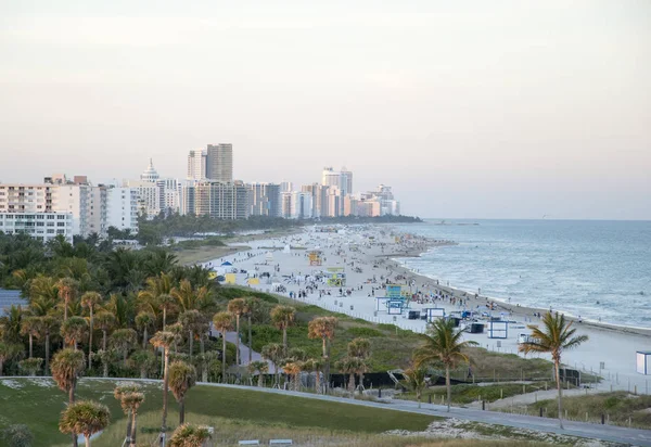 Miami South Beach al anochecer — Foto de Stock