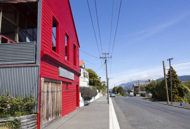 Yeni Zelanda'nın Port Chalmers sokakları