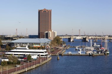 Norfolk şehir Waterfront ve Marina
