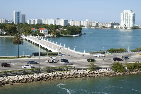 Miami Macarthur Causeway — Stock Fotó