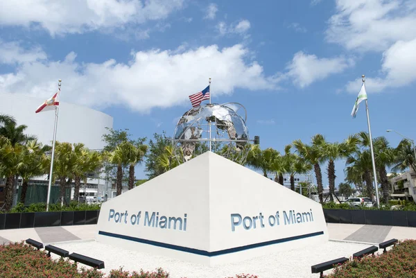 Port Of Miami znak — Zdjęcie stockowe