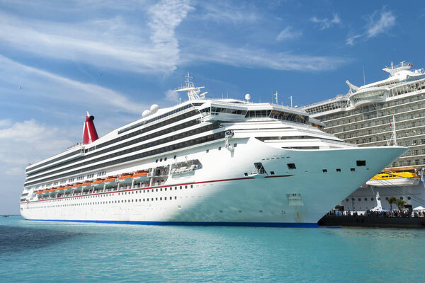 Cruise Ships Moored In Nassau