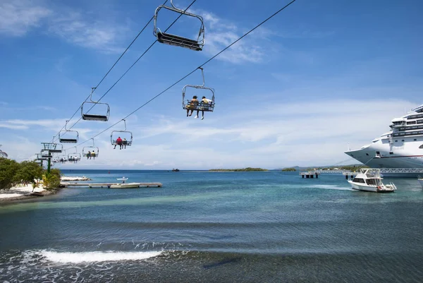 Roatan Island Tourist Beach Doprava — Stock fotografie