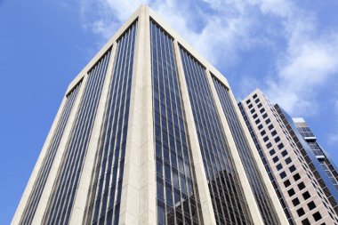 San Diego şehir merkezindeki modern gökdelenlerin manzarası (California).