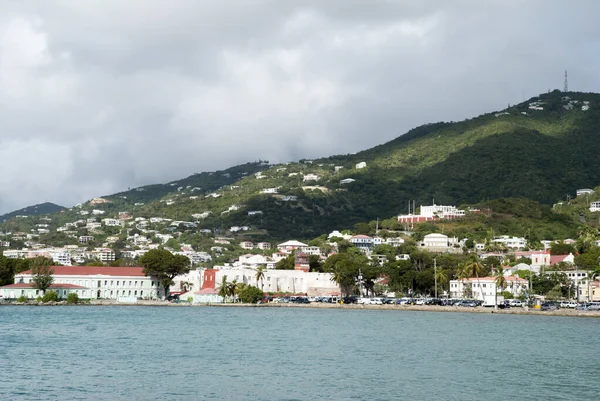 Vista Sobre Long Bay Charlotte Amalie Centro Con Fuerte Christian — Foto de Stock