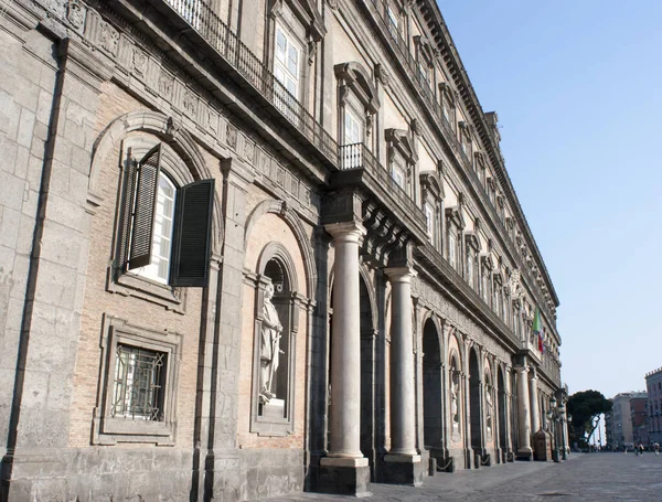 17世纪那不勒斯皇家宫的立面 意大利那不勒斯 — 图库照片