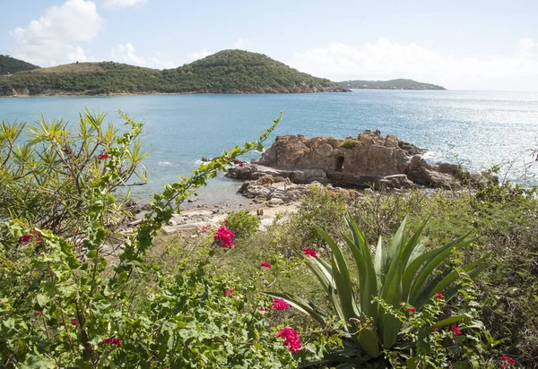 Vista Panorâmica Península Red Point Rochas Ilha Thomas Ilhas Virgens — Fotografia de Stock