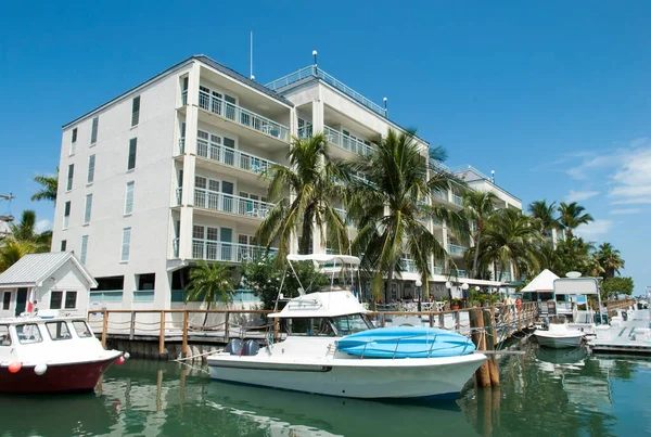 Vista Mañana Los Barcos Key West Resort Town Marina Florida — Foto de Stock