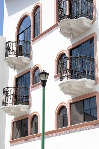 Stylish Balconies Bahia Santa Cruz Resort Town Huatulco Mexico — Stock Photo, Image