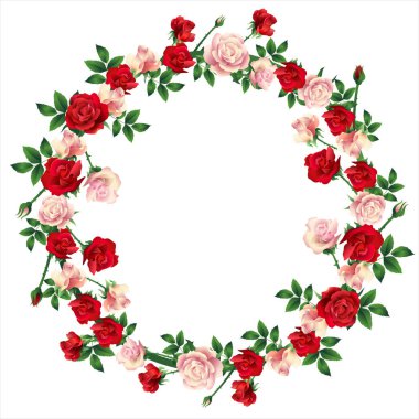 Davetiyeler, düğünler, tebrik kartları ve diğer tasarımlar için güzel çiçek çerçevesi vektörü