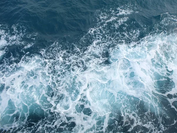 Spruzzata Acqua Blu Dell Onda Marina — Foto Stock