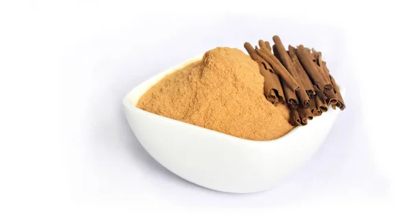 Polvo Canela Natural Con Pilas Canela — Foto de Stock