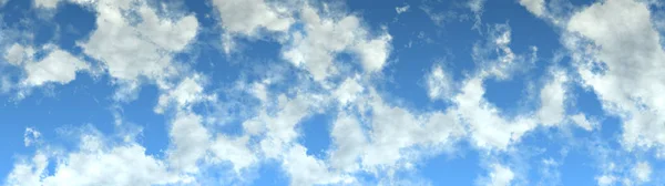 Nubes Esponjosas Blancas Sobre Fondo Cielo Azul Cielo Alta Resolución — Foto de Stock