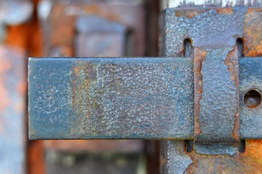 Metal cıvata paslı makro bulanık arkaplan