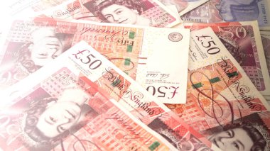 50 sterlinlik banknotlar, para, İngiltere