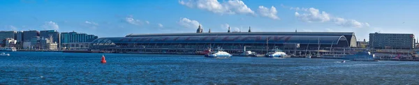 Nederland Amsterdam Agosto 2019 Vista Panorámica Estación Central Amsterdam Desde —  Fotos de Stock